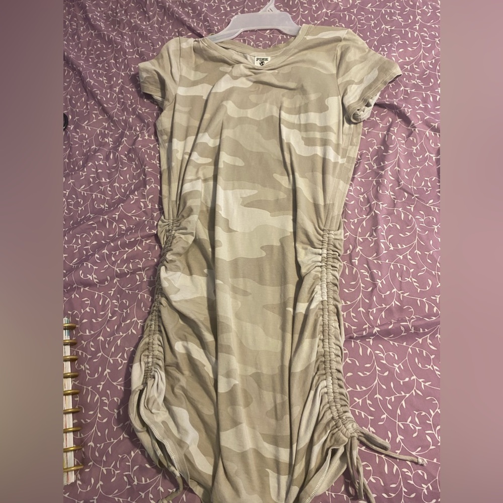 Tan PINK brand dress with tie up sides